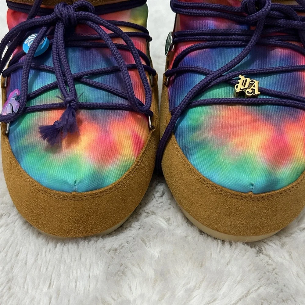 Moon Boot x Palm Angels Brown Multicolored  Fleece Lined Suede Boots